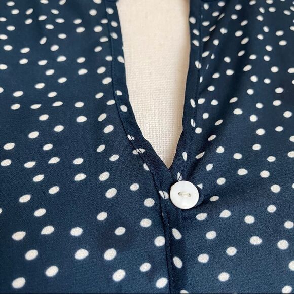 Collective Concepts Blue Polka Dot Blouse‎ - Picture 2 of 11